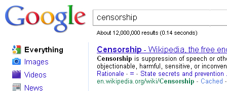 Google Censorship
