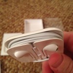 Apple EarPods closeup of the top of the inner case