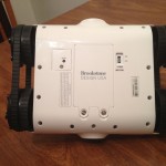 Close-up of the bottom of the Brookstone Rover App Controlled Spy Tank