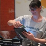 Nicole and her ipad