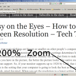 Zoom Level Set at 200%