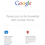 Breakfast With Sundar Pichai