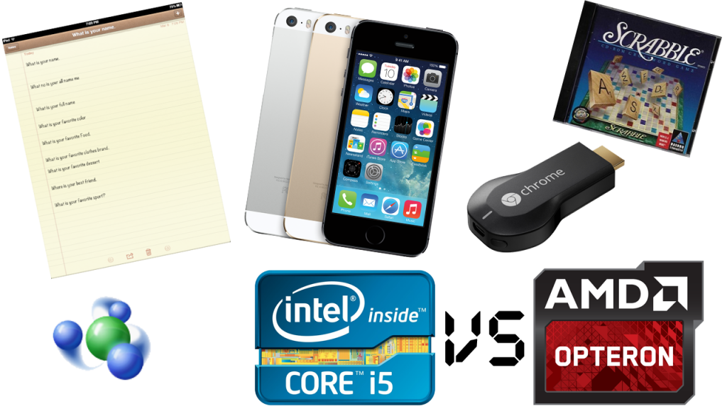 iPhone 5S, Chromecasts, Homegroup, Scrabble CD-ROM and Intel vs AMD