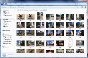 Finally! The pictures and videos are on the computer!